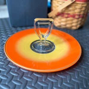 Vintage Orange Glass Tray